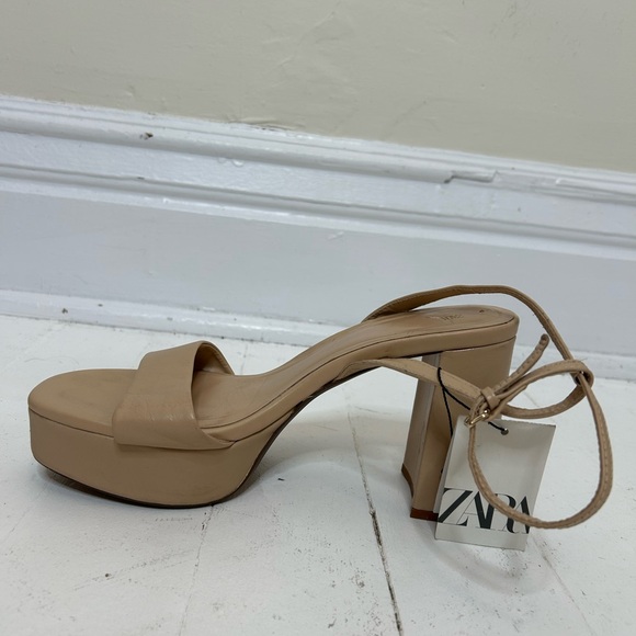 Nude Strappy Platform Sandals (Zara) - Picture 7 of 10